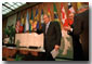 President George W. Bush addresses the Council of Americas Monday, May 7. WHITE HOUSE PHOTO BY ERIC DRAPER