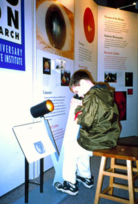 A boys at the exhibit.
