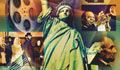 A graphic with the Statue of Liberty and Abraham Lincoln