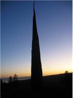 The Spire at sunset.
