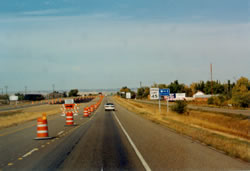 Barricades on Interstate Project