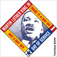 logo for Martin Luther King Day of Service (Corporation for National and Community Service)