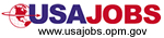 USA JOBS logo  and link to www.usajobs.opm.gov