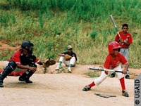 children playing baseball (U.S. Agency for International Development)
