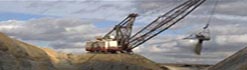 Picture of dragline on coal mine site.