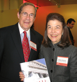LSC President Helaine M. Barnett and D.C. Access to Justice Commission Chairman Peter B. Edelman hold a copy of the report.