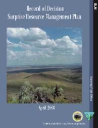 Surprise Field Office Resource Management Plan Record of Decision, April 2008