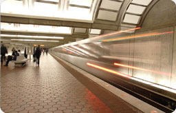 image of train inside Metrorail station