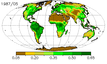 Vegetation map for May,1987