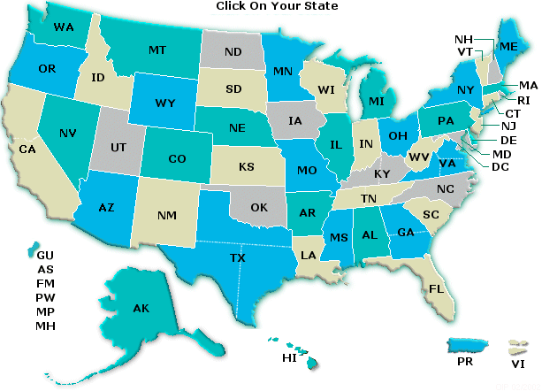 US Map with links to State WHIP programs.