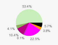 Pie chart: in table form below