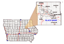 Map of Black Hawk County, Iowa
