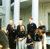 Council members on stage at the President´s HealthierUS initiative at the White House.