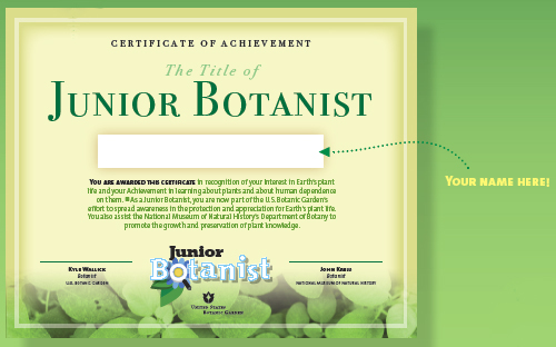 Junior Botanist Certificate