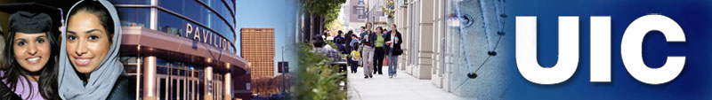 University of Illinois at Chicago banner image, scenes from U I C