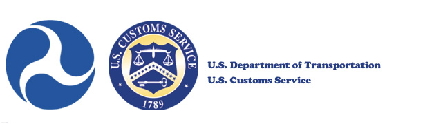 DOT logo and United States Customs Service Logo