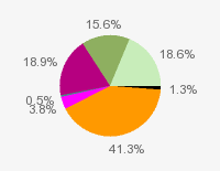 Pie chart: in table form below