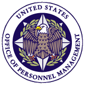 OPM Tiles on background U.S. flag