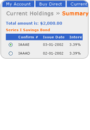 View your current holdings, security history, and monitor purchases in pending transactions.