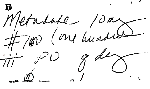 Illustration 2: Hand-written Prescription