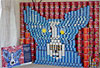 Sculpture made of canned food entitled, 