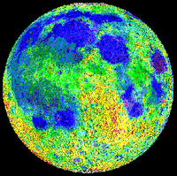 Clementine - Topographic map of the moon
