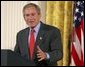 President George W. Bush delivers remarks on the economy in the East Room, Friday, July 2, 2004.  White House photo by Eric Draper