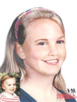 Age progressed to 9 years Photograph of Victim - Rebekah Clark