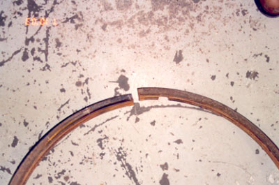 Figure 3. View of deformed or “sprung” locking ring