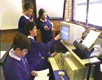Australia students on computer