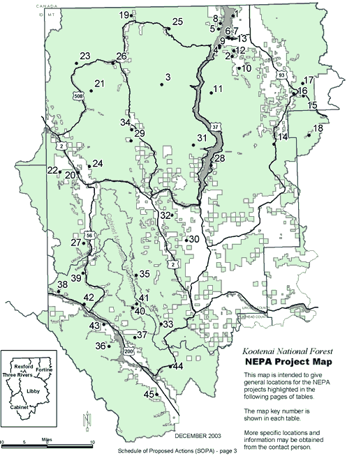 Forest Map of Project Locations