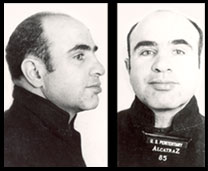 Al Capone mug shot photos.