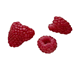 Image of three raspberries