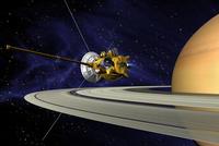 A graphic image that represents the Cassini mission