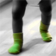 little green-socked feet