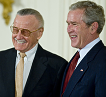 Stan Lee with President Bush