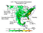 United States and Mexico - 7 day Cumulative Rainfall Map ending May 28, 2003