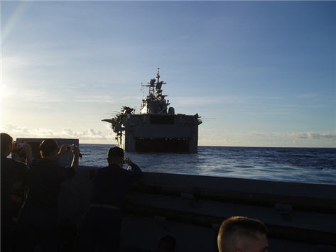 The same flexibility and configuration that makes Peleliu an effective warship also makes it an extraordinarily effective ship for performing humanitarian assistance missions.  The USS Peleliu can support a variety of medical, dental, veterinarian, educational and preventive medicine services. In addition, the ship deployed with a team of sailors from the naval construction force (Seabees) to perform repair and construction projects ashore.