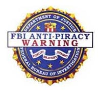 A U.S. Federal Bureau of Investigation (FBI) anti-piracy seal