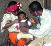 A child suffering from Malaria