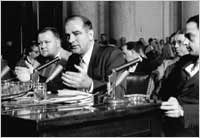 Joseph McCarthy at a congressional hearing