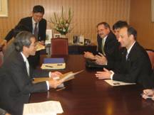 Deputy Secretary Troy meets with the Honorable Masaharu Kohno, Deputy Minister for Foreign Affairs.