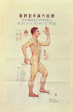 Chart of acupuncture meridians.