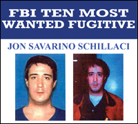 FBI poster of wanted fugitive Jon Savarino Schillaci