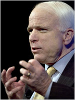 John McCain speaks during a fund raising event