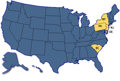 Map of Affected States