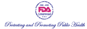 FDA Centennial logo with slogan