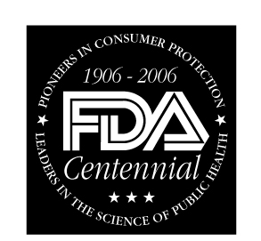 White FDA Centennial Logo