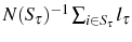  N(S_{\tau})^{-1}\sum_{i \in S_{\tau}}l_{\tau }