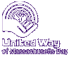 United Way of Massachusetts Bay Logo. A rejoicing person encompassed by a hand and a rainbow.